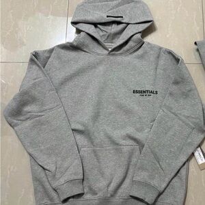 Essentials Men's Heather Gray Logo Pullover Hoodie